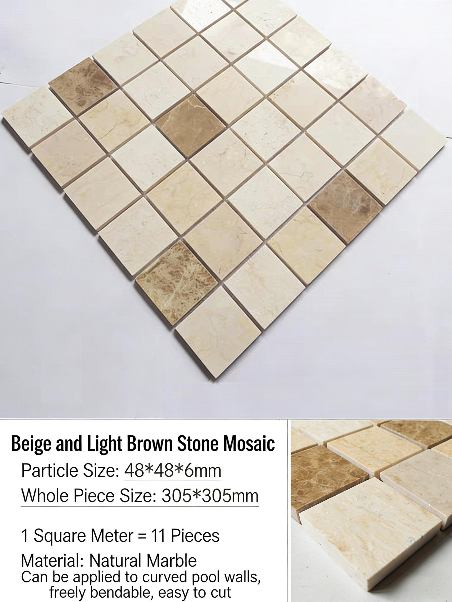 Stone mosaic tiles, small pieces of bathroom, bath pool, swimming pool, large flower green pool, fish pool, marble retro style - Tile(Small Stone) / Pool Tiles / Specialized Outdoor Tiles | CHEERFUL Kenya image 3 detail view