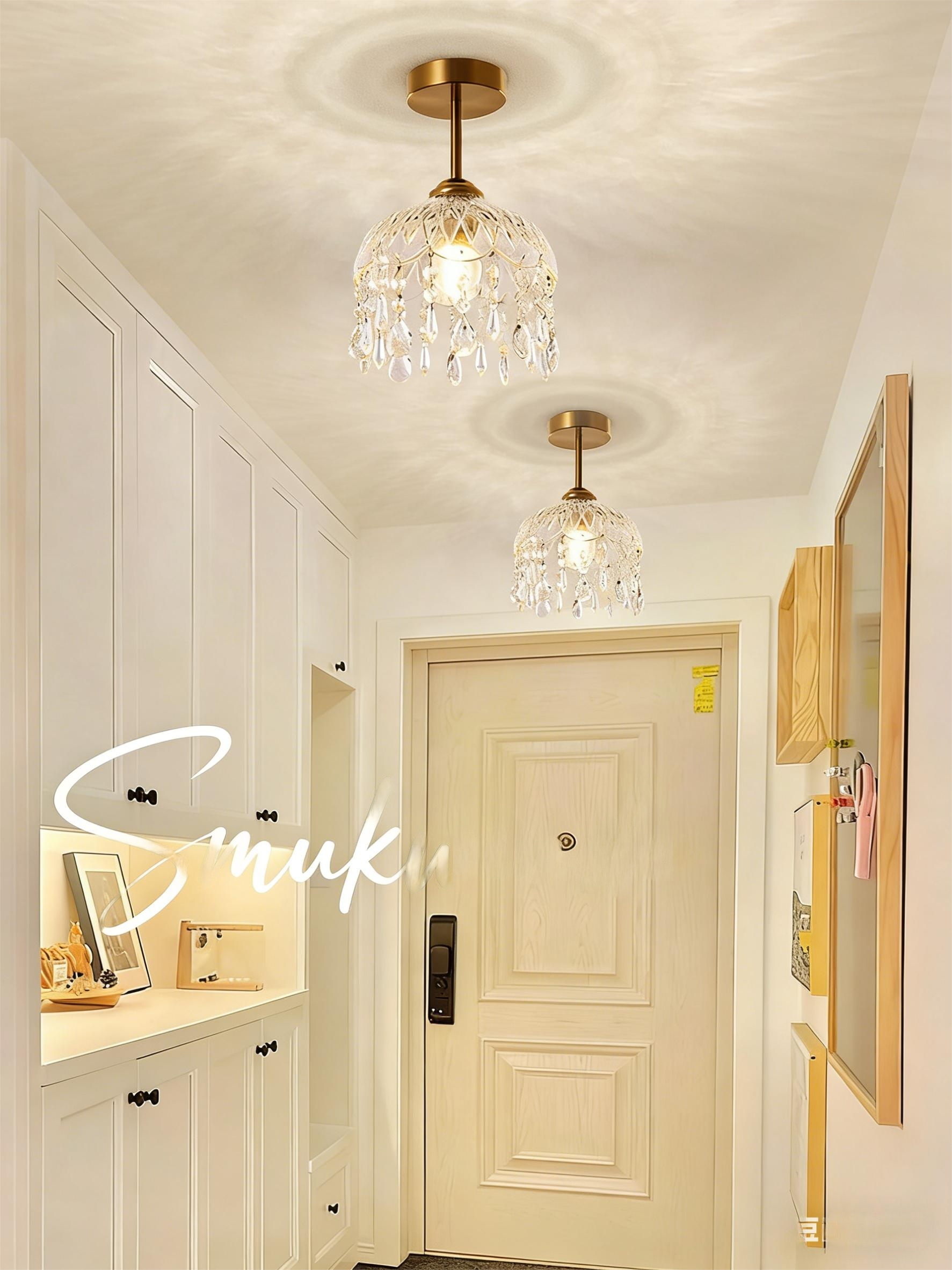 Hallway Lighting, Corridor Lighting, Modern Minimalist Style, Staircase Entrance Hall, Balcony Lighting, French Crystal Chandelier, Small Pendant Light (P271) - Lighting Fixtures | CHEERFUL Kenya image 2