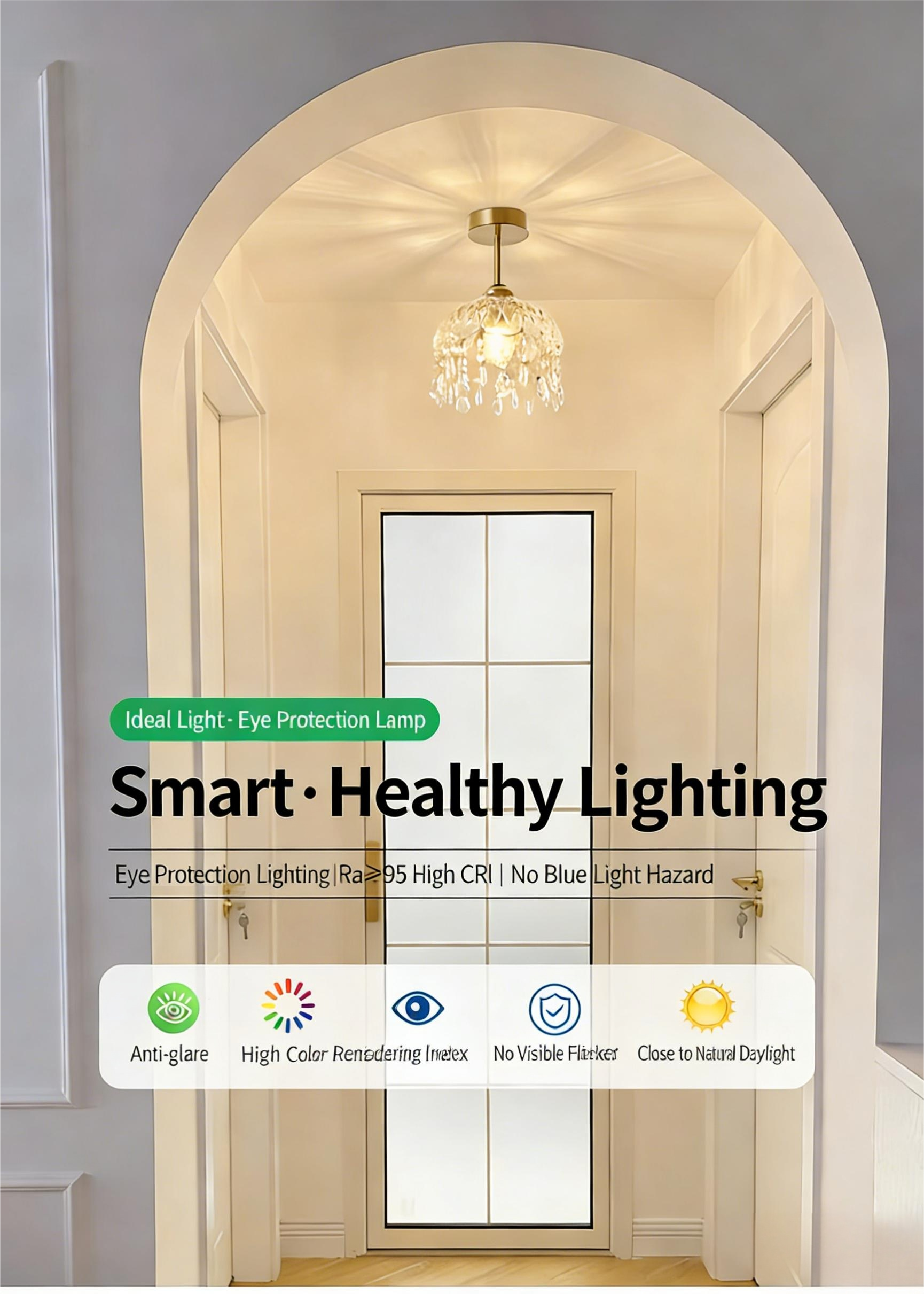 Hallway Lighting, Corridor Lighting, Modern Minimalist Style, Staircase Entrance Hall, Balcony Lighting, French Crystal Chandelier, Small Pendant Light (P271) - Lighting Fixtures | CHEERFUL Kenya image 4 detail view