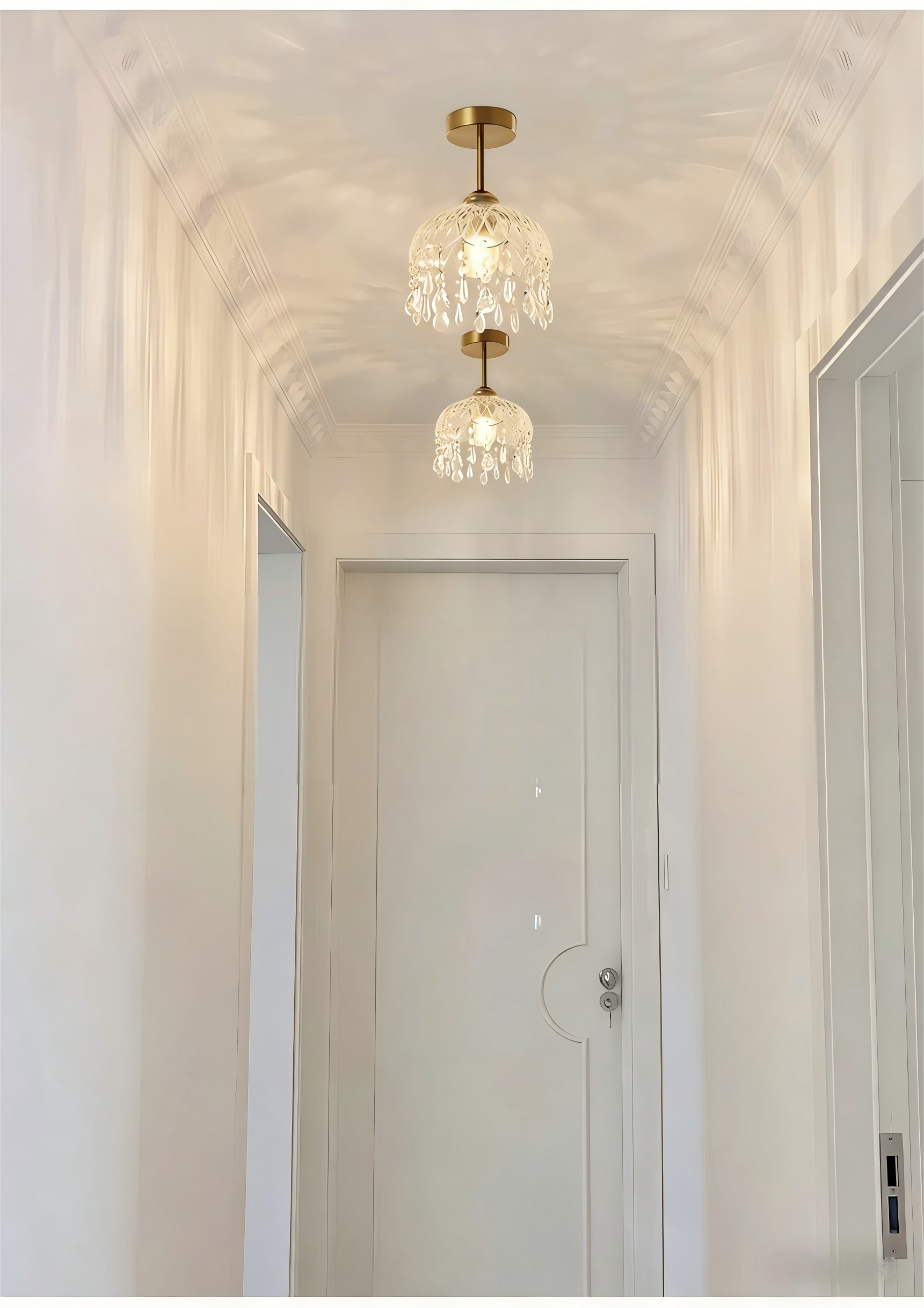 Hallway Lighting, Corridor Lighting, Modern Minimalist Style, Staircase Entrance Hall, Balcony Lighting, French Crystal Chandelier, Small Pendant Light (P271) - Lighting Fixtures | CHEERFUL Kenya image 14 detail view
