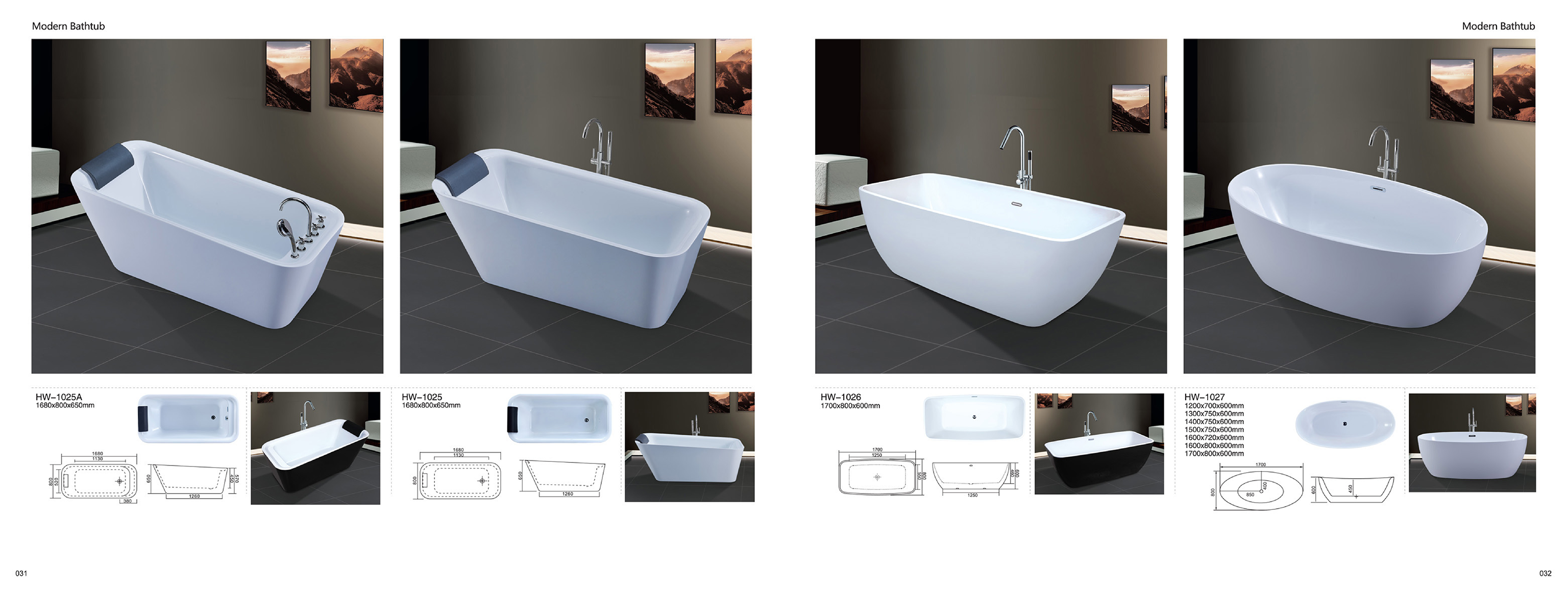 Bathtub - Modern Bathtub Series - Sanitary Ware | CHEERFUL Kenya image 13 detail view