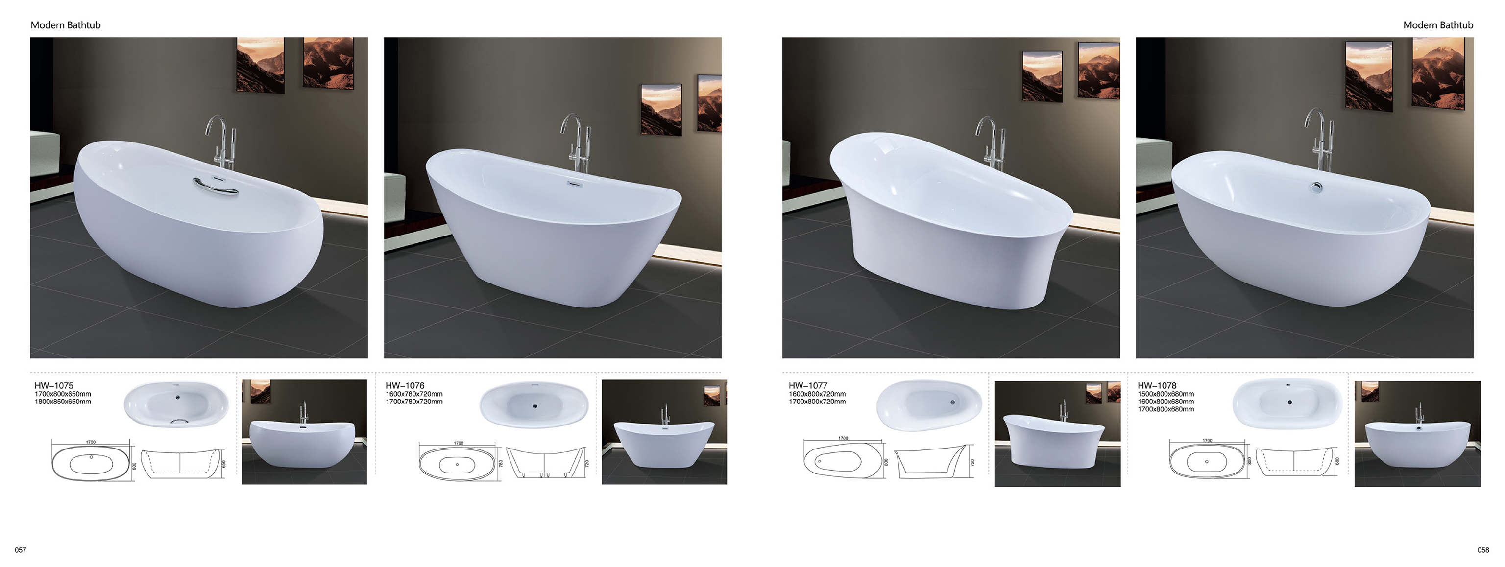 Bathtub - Modern Bathtub Series - Sanitary Ware | CHEERFUL Kenya image 25 detail view
