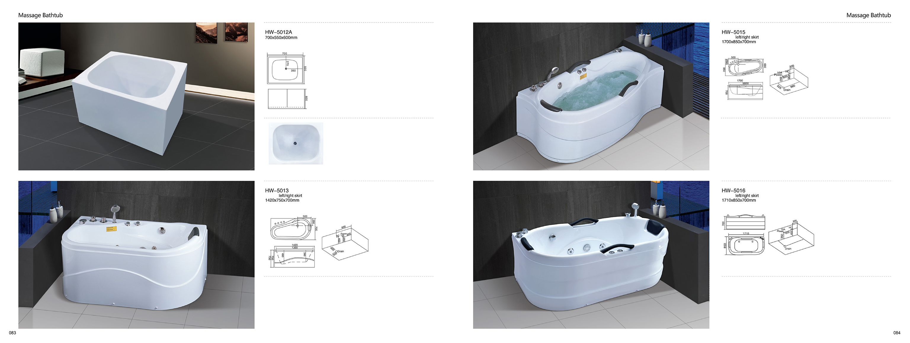 Massage Bathtub - Sanitary Ware | CHEERFUL Kenya image 4 detail view