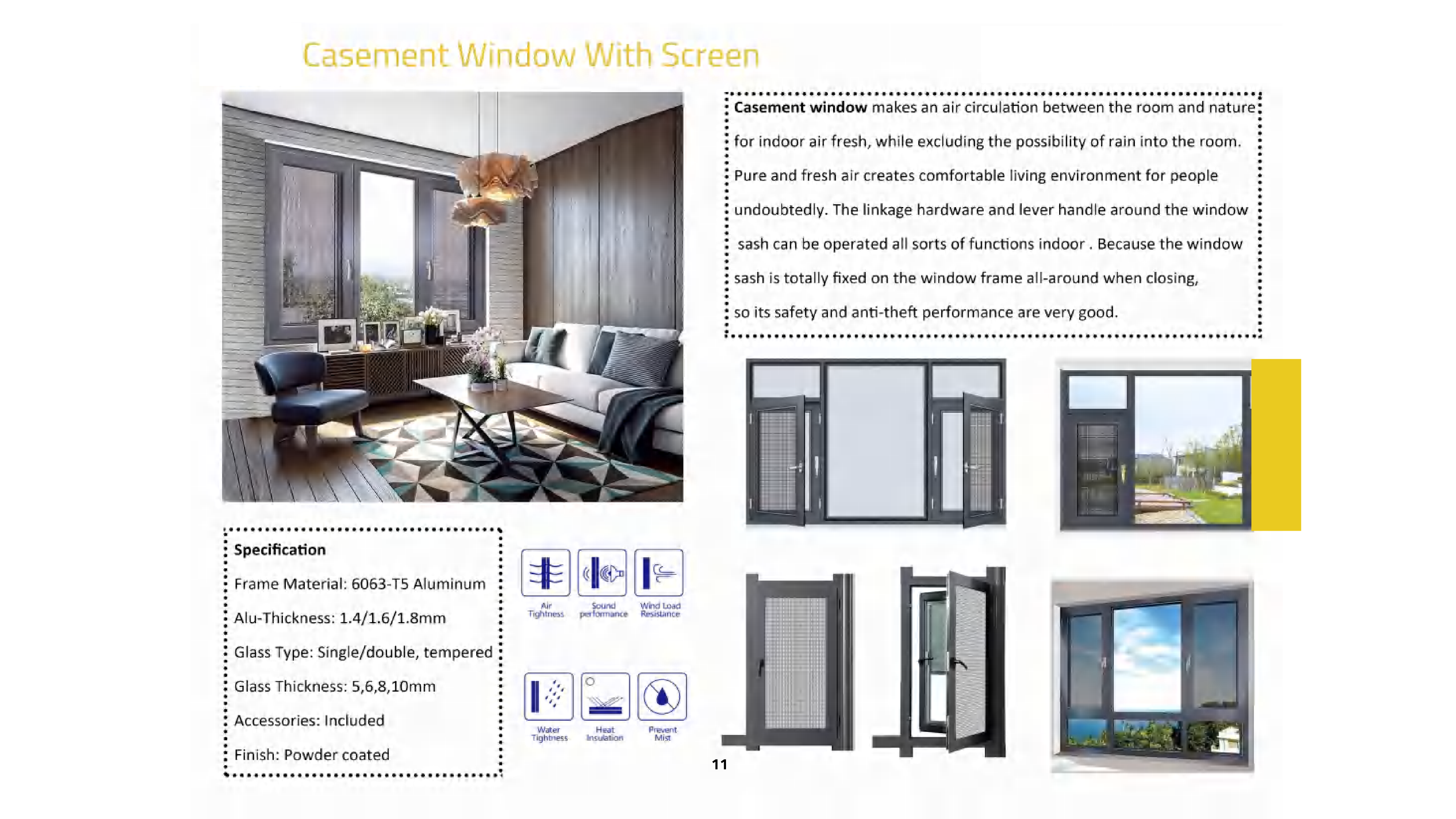 Casement/Folding/Sliding/Awning/Single/Double Hung Window - Door/Window | CHEERFUL Kenya detail view