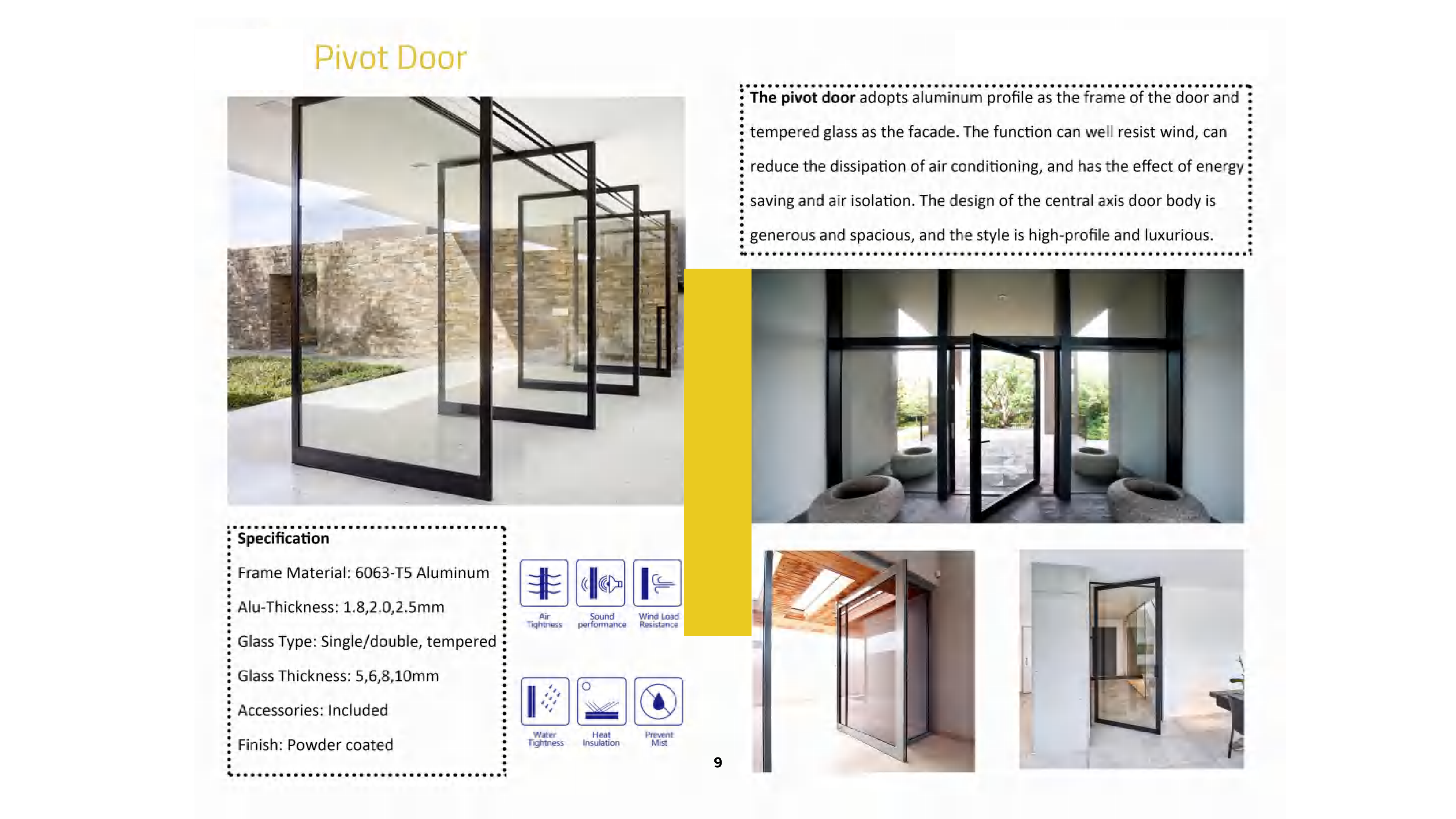 Folding/Sliding/Slim Sliding/Swing/Pivot Door - Door/Window | CHEERFUL Kenya image 5 detail view