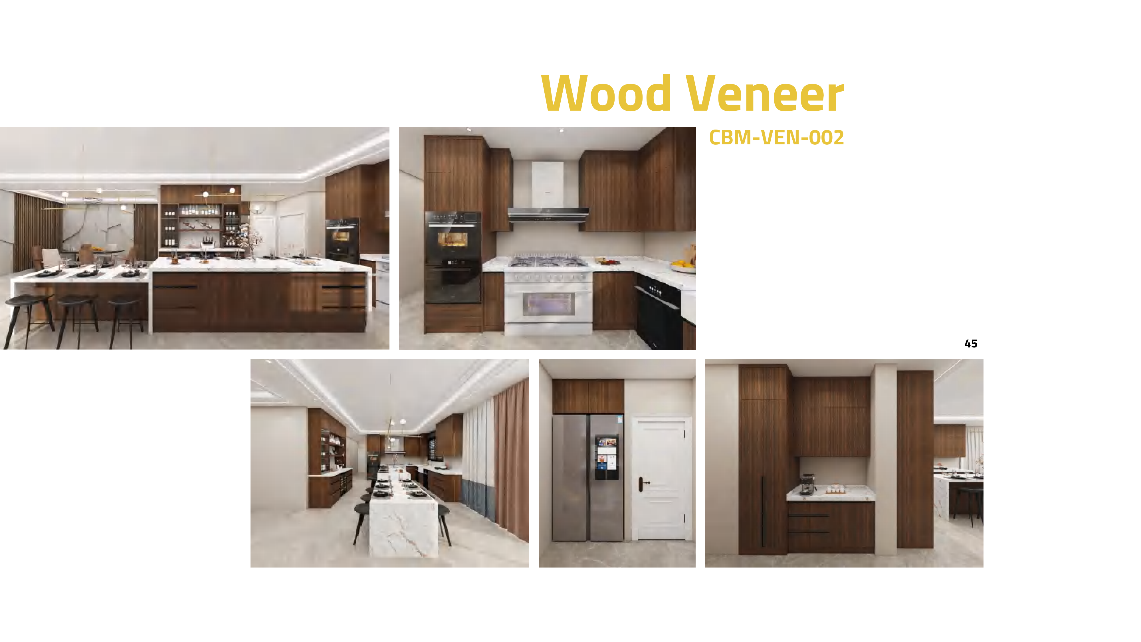 Wood Veneer Kitchen - Custom Kitchen Cabinets & Countertop | CHEERFUL Kenya image 2 detail view