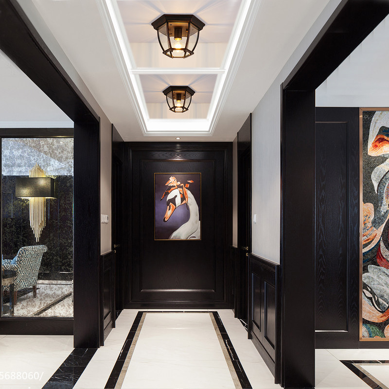 American ceiling light, European creative retro industrial style balcony corridor hallway foyer bedroom dining room lighting fixtures - Lighting Fixtures | CHEERFUL Kenya image 3