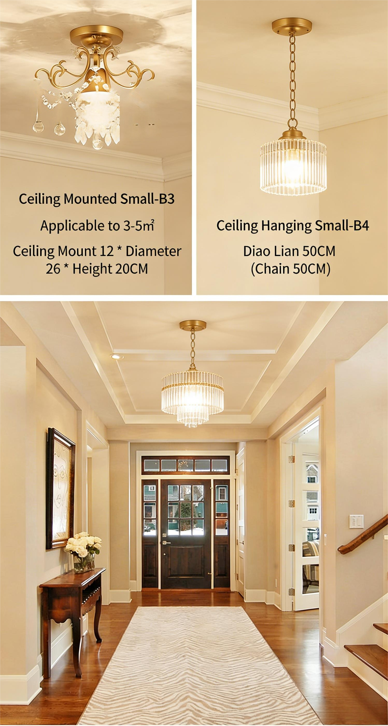 American style pendant lights, balcony hallway entrance lights, European style crystal pendant lights - Lighting Fixtures | CHEERFUL Kenya detail view