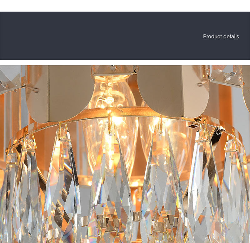 European style luxury crystal chandelier, American style small ceiling light - Lighting Fixtures | CHEERFUL Kenya image 6 detail view