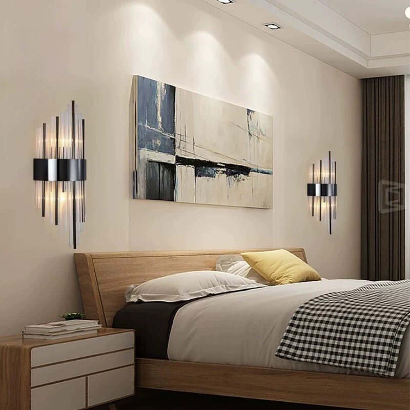 Postmodern minimalist high-end crystal wall lamp, Nordic living room hallway light, bedroom bedside lamp - Lighting Fixtures | CHEERFUL Kenya image 3
