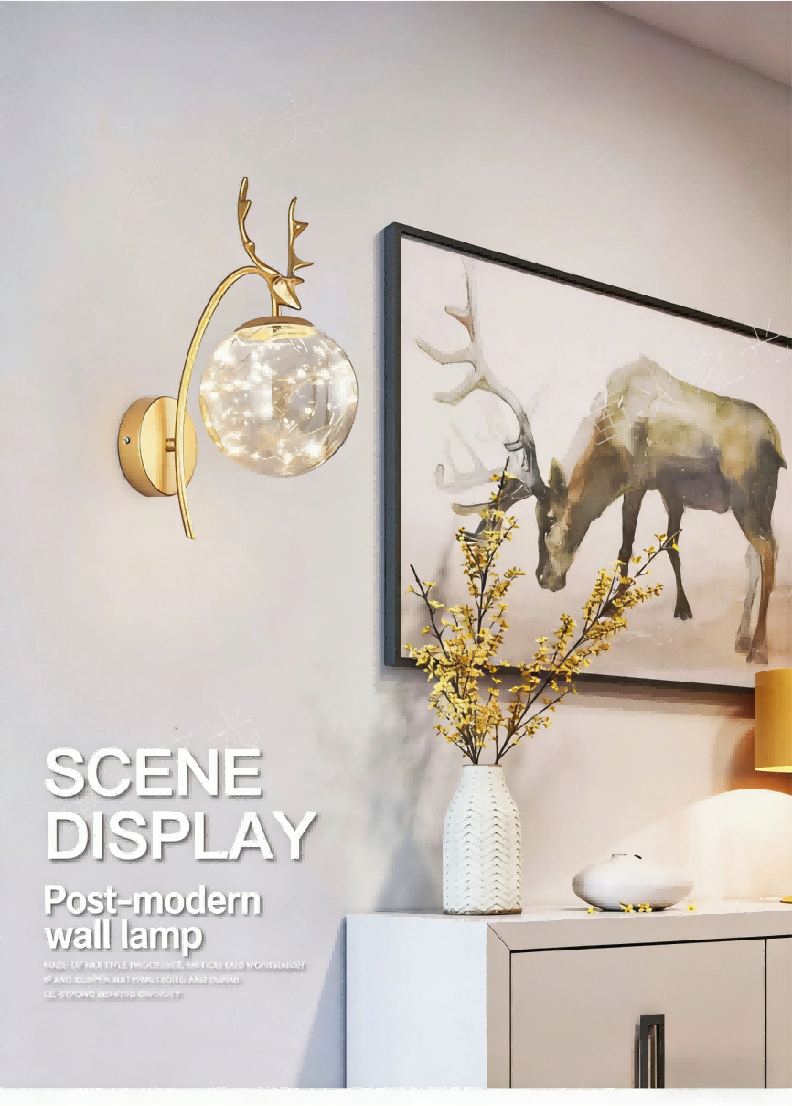 Postmodern minimalist high-end crystal wall lamp, Nordic living room hallway light, bedroom bedside lamp - Lighting Fixtures | CHEERFUL Kenya image 3 detail view