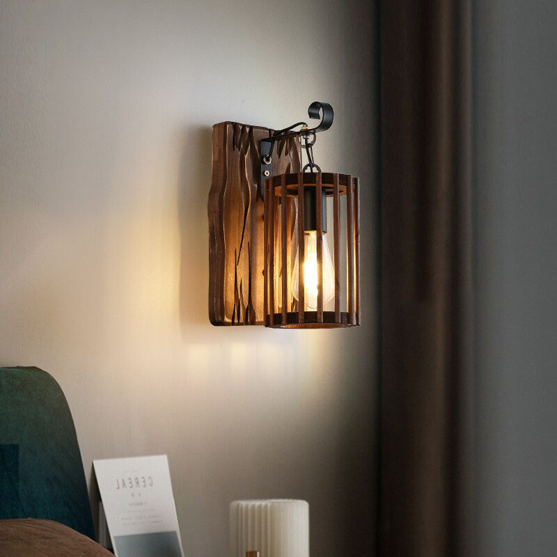 Chinese retro nostalgic boat wooden wall lamp, restaurant creative balcony corridor antique tea room decorative wall lamp - Lighting Fixtures | CHEERFUL Kenya image 2