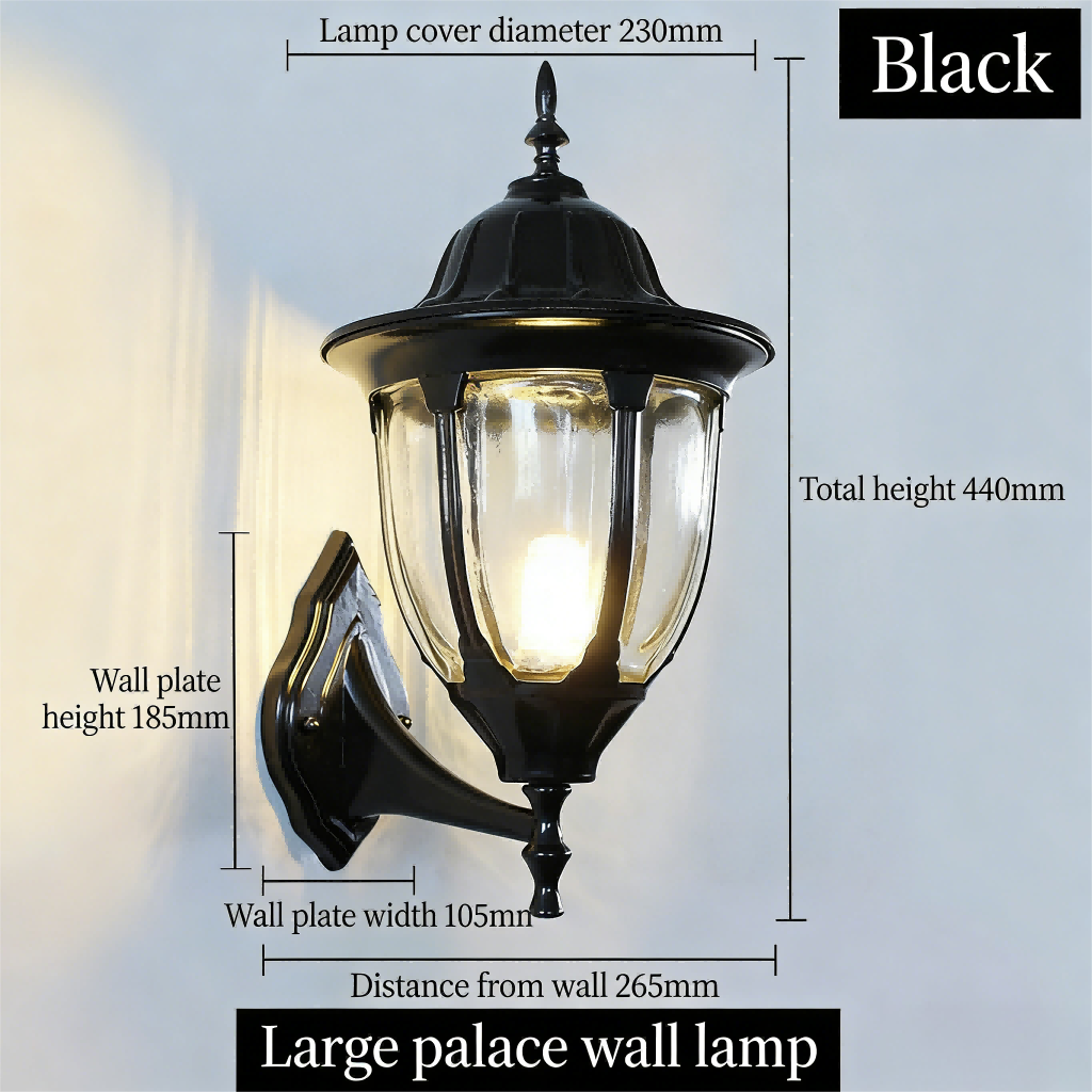 Retro outdoor wall lamp waterproof gate fence light balcony light villa column wall lamp courtyard lighting - Lighting Fixtures | CHEERFUL Kenya image 8 detail view