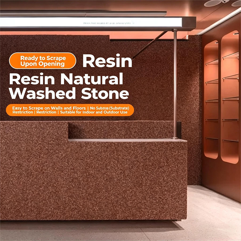 No-wash resin, washable stone paint, simple wall and floor micro-rock magnetic stone paint for outdoor application and batch scraping materials - Panels / Coating | CHEERFUL Kenya image 3