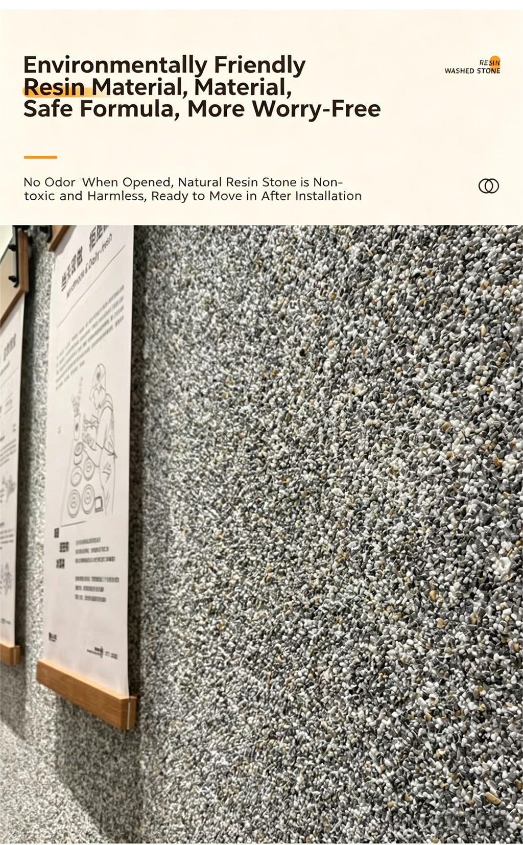 No-wash resin, washable stone paint, simple wall and floor micro-rock magnetic stone paint for outdoor application and batch scraping materials - Panels / Coating | CHEERFUL Kenya image 4 detail view