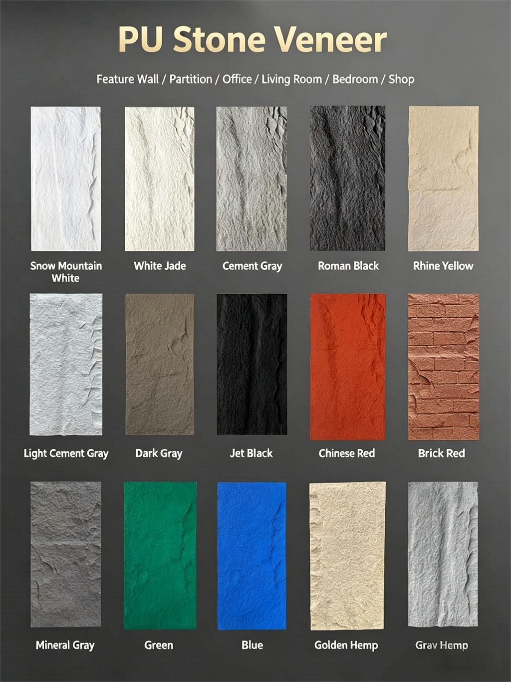 PU sea rot wood weathering, wood imitation board, carbonized board lightweight cultural brick background wall - PU Stone | CHEERFUL Kenya image 10 detail view