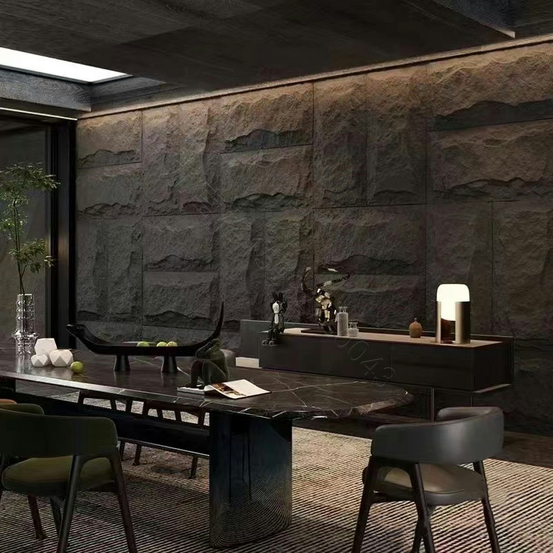 PU stone skin background wall, mushroom stone large board lightweight PU imitation cultural stone exterior wall brick, natural antique brick ultra-thin wall panel - PU Stone | CHEERFUL Kenya image 2