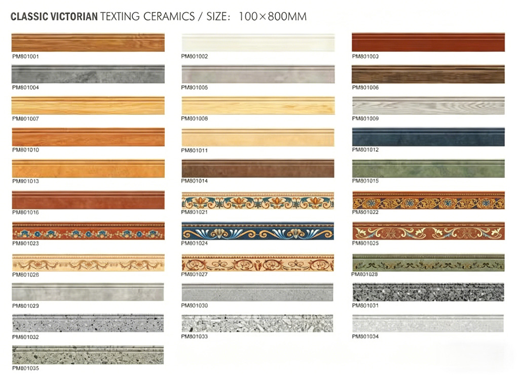 Skirting tiles, antique-style cement floor skirting, corner line, white wainscot - Flooring | CHEERFUL Kenya image 8 detail view
