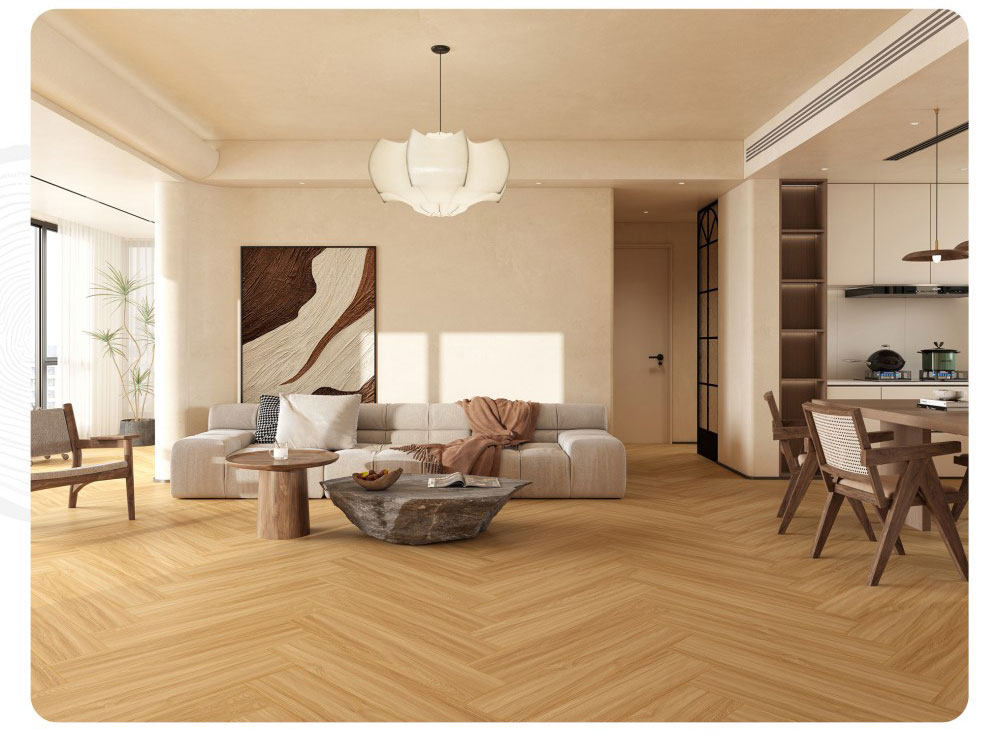 Straight-edge full-ceramic wood grain tiles, imitation solid wood floor tiles, living room anti-slip floor tiles - Flooring | CHEERFUL Kenya image 3 detail view