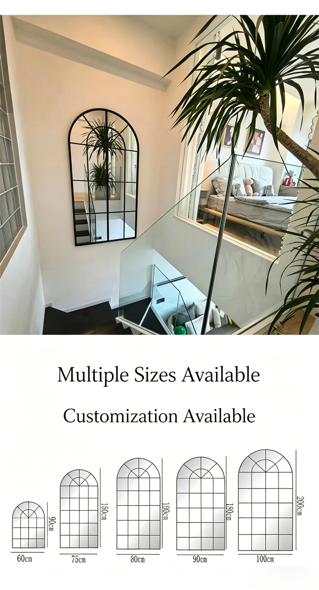 French-style arched wrought iron glass windows, interior decorative windows - Door/Window | CHEERFUL Kenya detail view