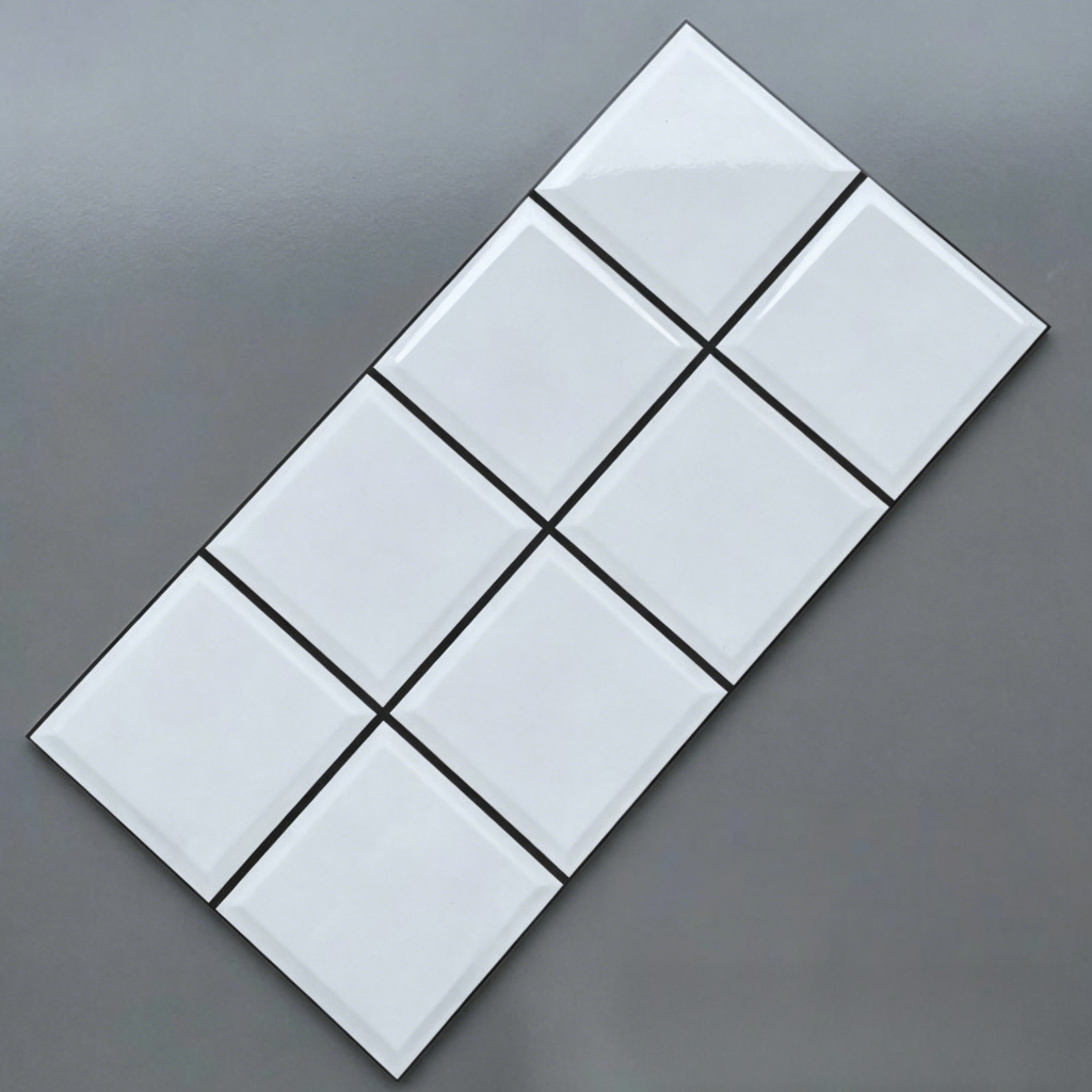Nordic kitchen and bathroom tiles, checkered wall tiles, cafeteria and dining hall white ceramic tiles - Tile(Small Stone) | CHEERFUL Kenya image 4 detail view