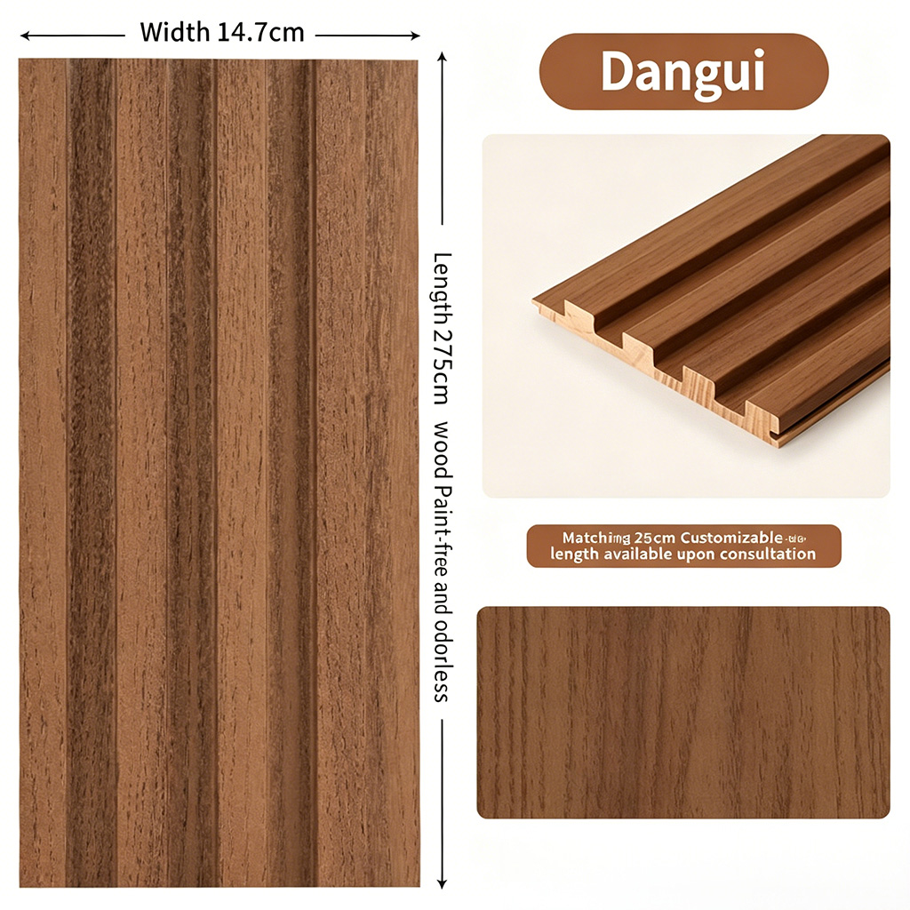 Solid wood grating board, wooden grating wall panel, TV background wall decoration, concave convex isolation small Great Wall board grid - Panels / Coating | CHEERFUL Kenya image 5 detail view