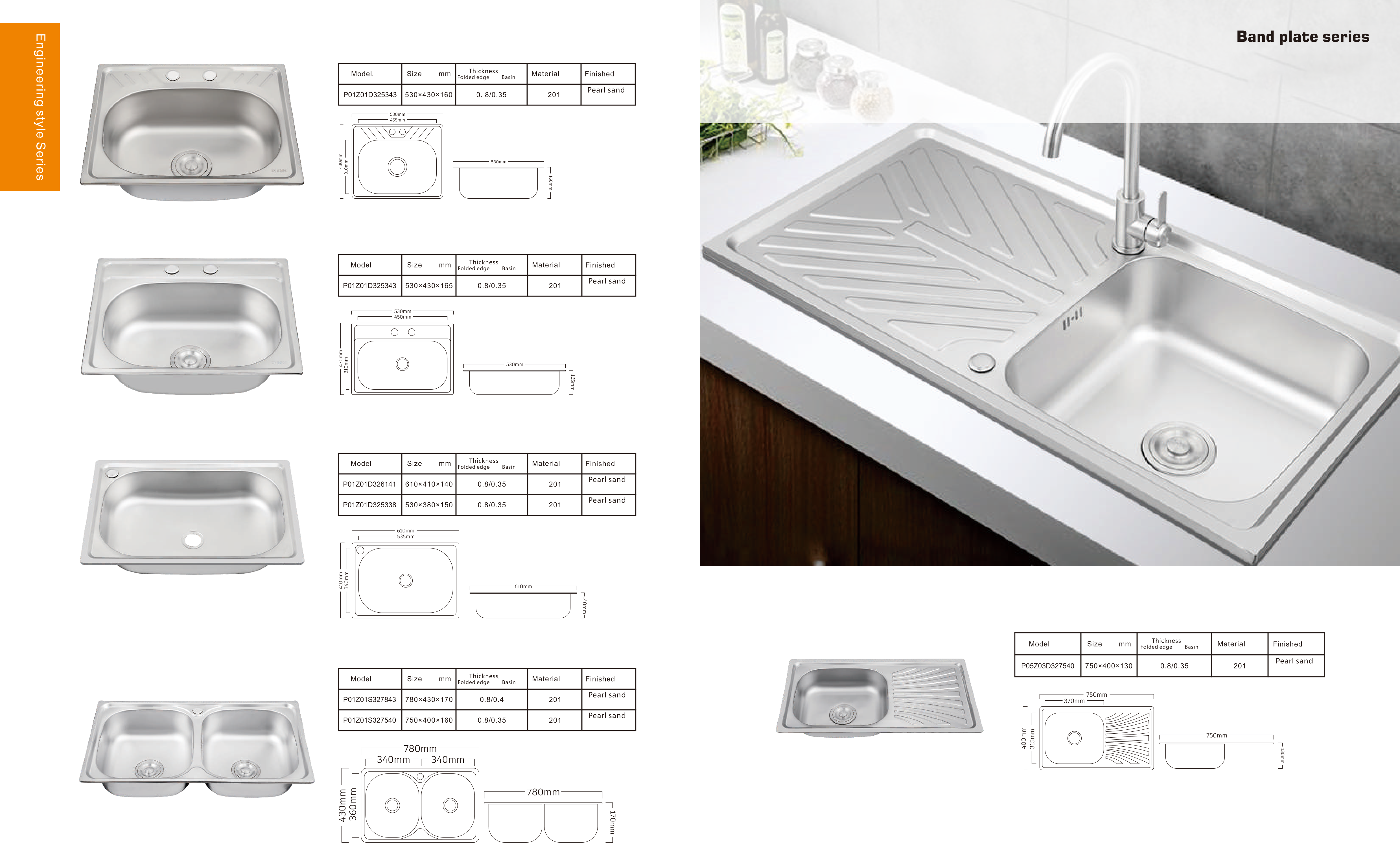 Kitchen sink band plate series - Hardware & Fittings | CHEERFUL Kenya detail view
