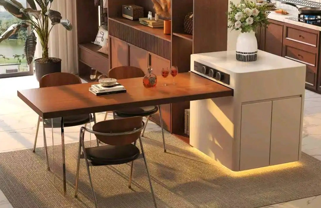 Island Table High-Low Series - Custom Kitchen Cabinets & Countertop | CHEERFUL Kenya image 3