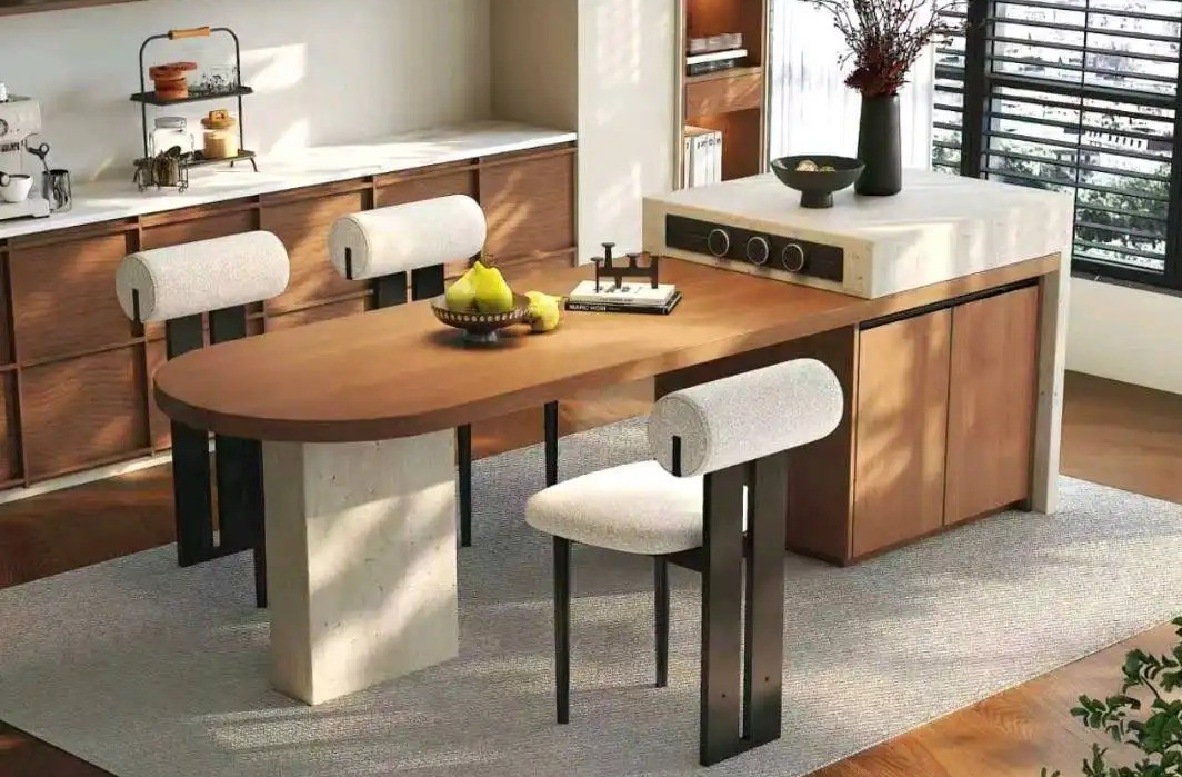 Island Table High-Low Series - Custom Kitchen Cabinets & Countertop | CHEERFUL Kenya image 4