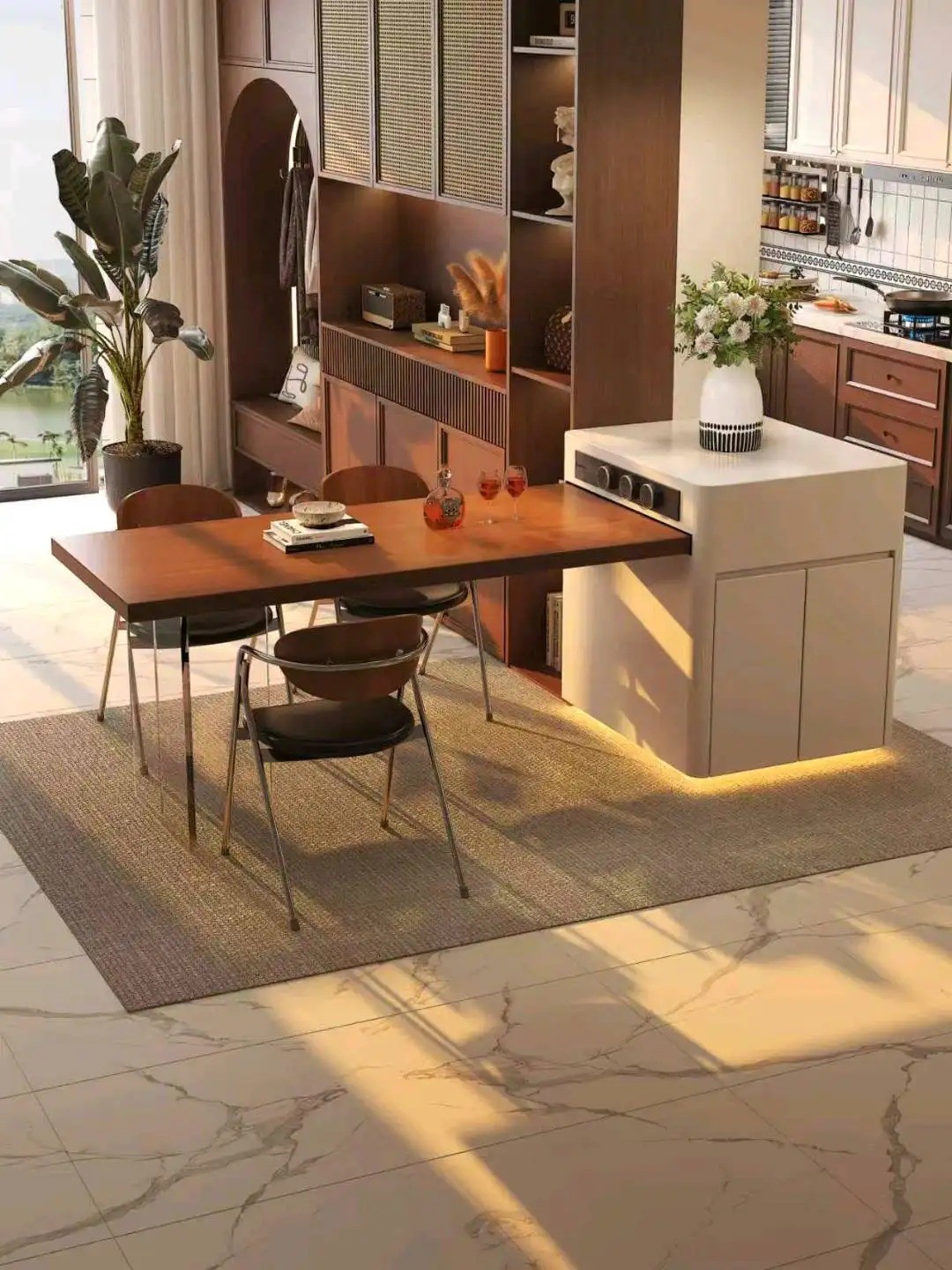 Island Table High-Low Series - Custom Kitchen Cabinets & Countertop | CHEERFUL Kenya image 9 detail view