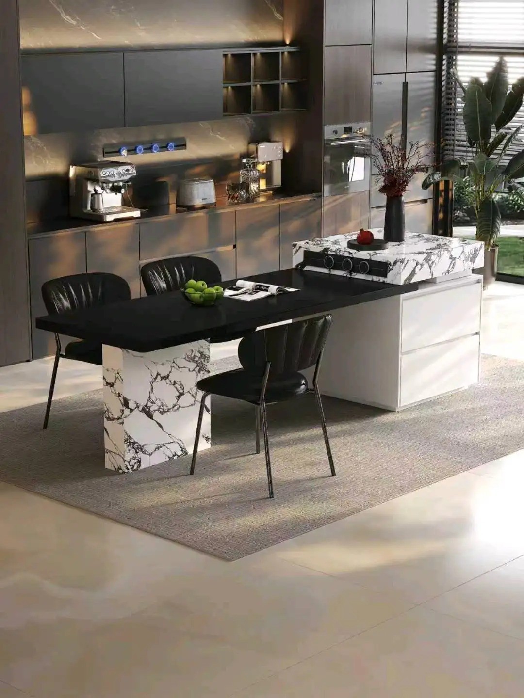 Island Table High-Low Series - Custom Kitchen Cabinets & Countertop | CHEERFUL Kenya image 23 detail view