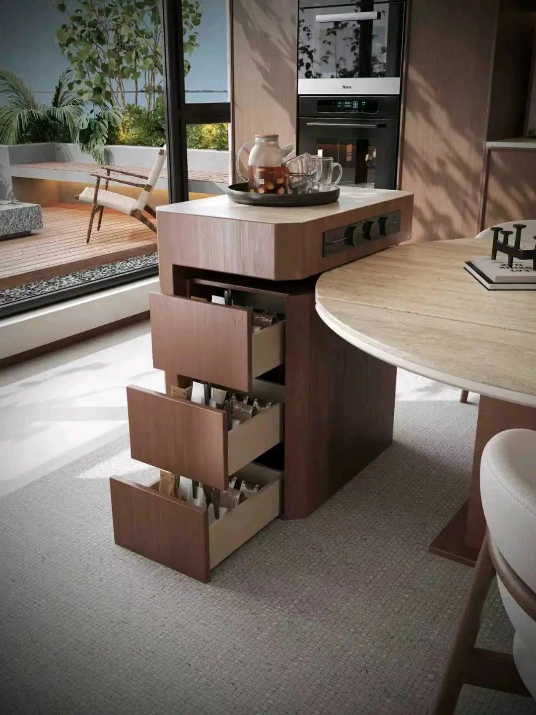 Island Round Table Series - Custom Kitchen Cabinets & Countertop | CHEERFUL Kenya image 27 detail view