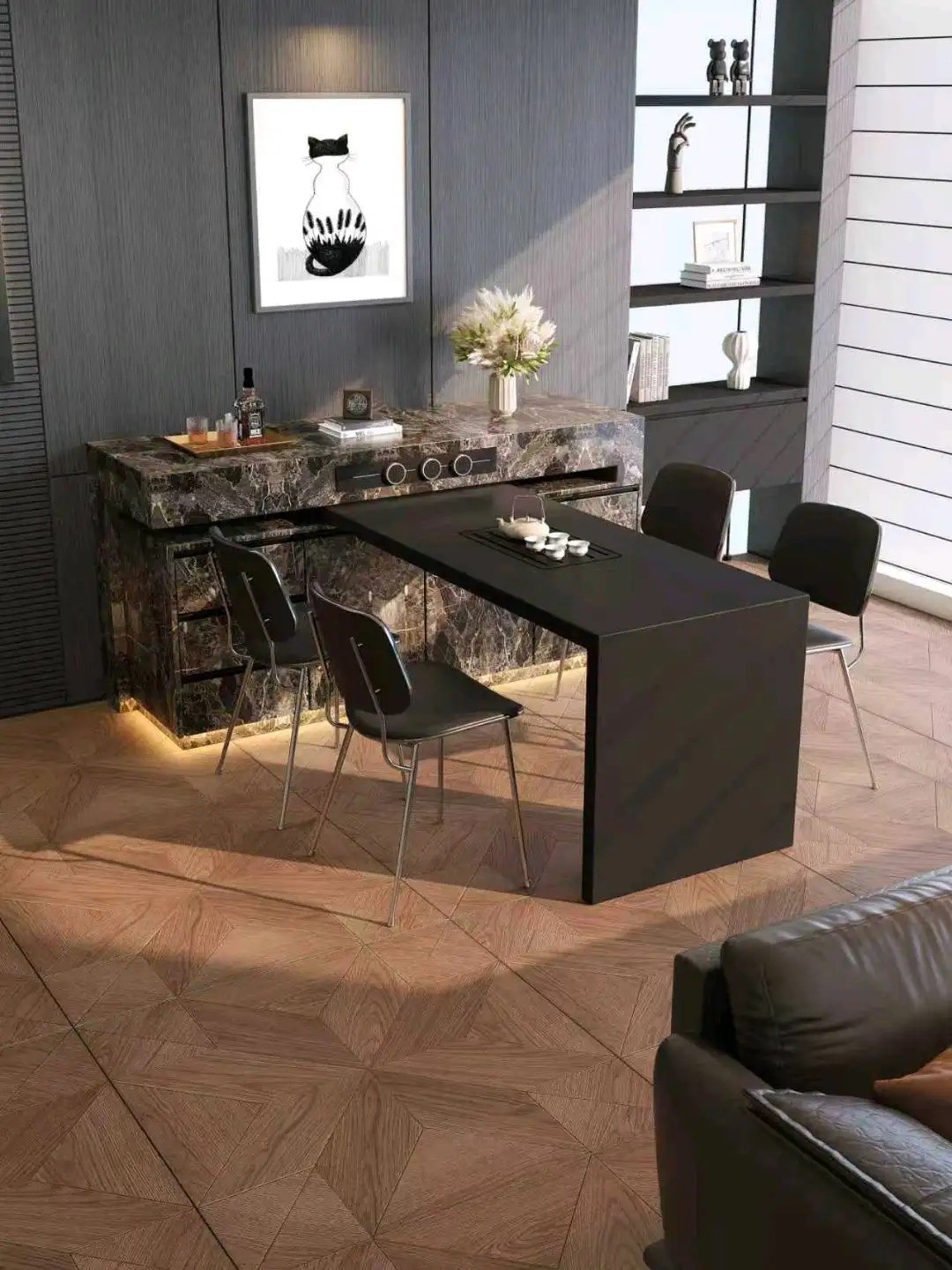 Island folding and telescopic series - Custom Kitchen Cabinets & Countertop | CHEERFUL Kenya image 17 detail view