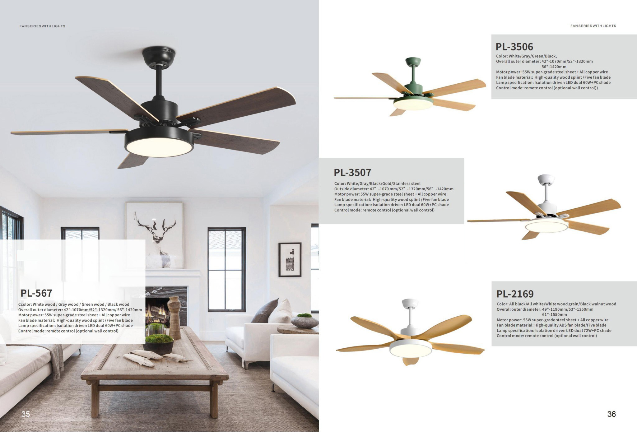 Fan light series with lights - Ceiling Fans | CHEERFUL Kenya image 2 detail view