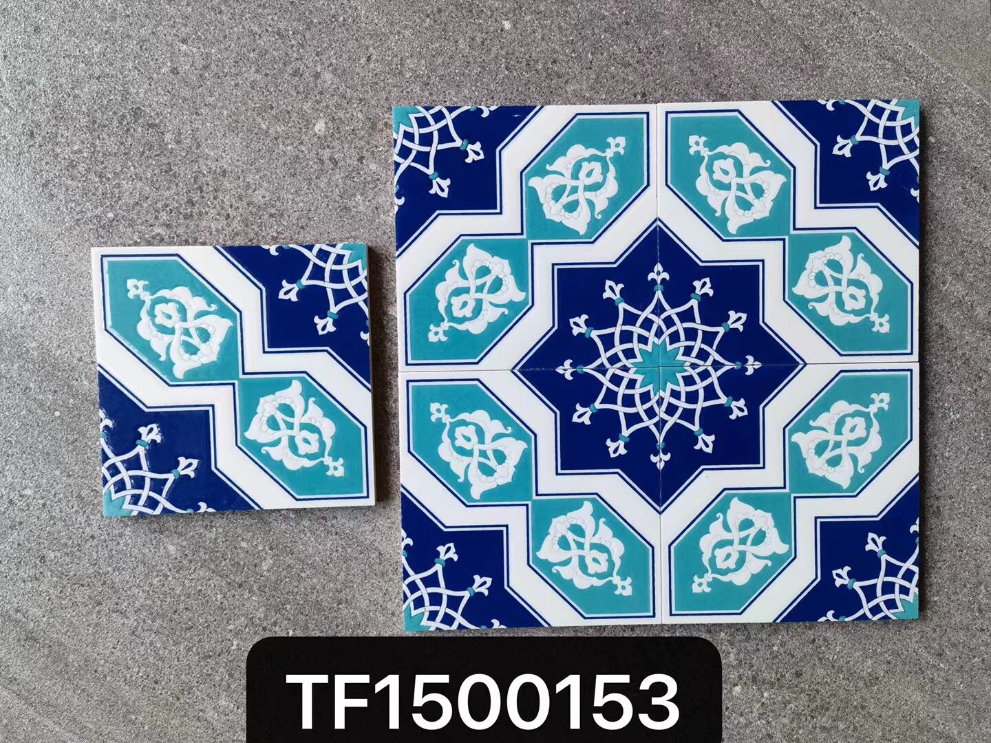 Nordic retro glazed glossy surface art small flower brick 150x150mm - Tile(Small Stone) | CHEERFUL Kenya image 12 detail view
