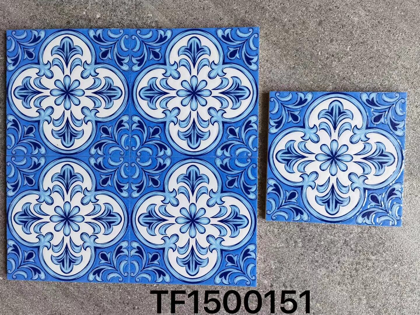Nordic retro glazed glossy surface art small flower brick 150x150mm - Tile(Small Stone) | CHEERFUL Kenya image 14 detail view