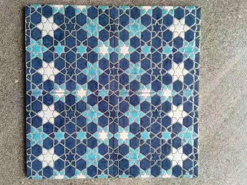 Nordic retro glazed glossy surface art small flower brick 150x150mm - Tile(Small Stone) | CHEERFUL Kenya image 18 detail view
