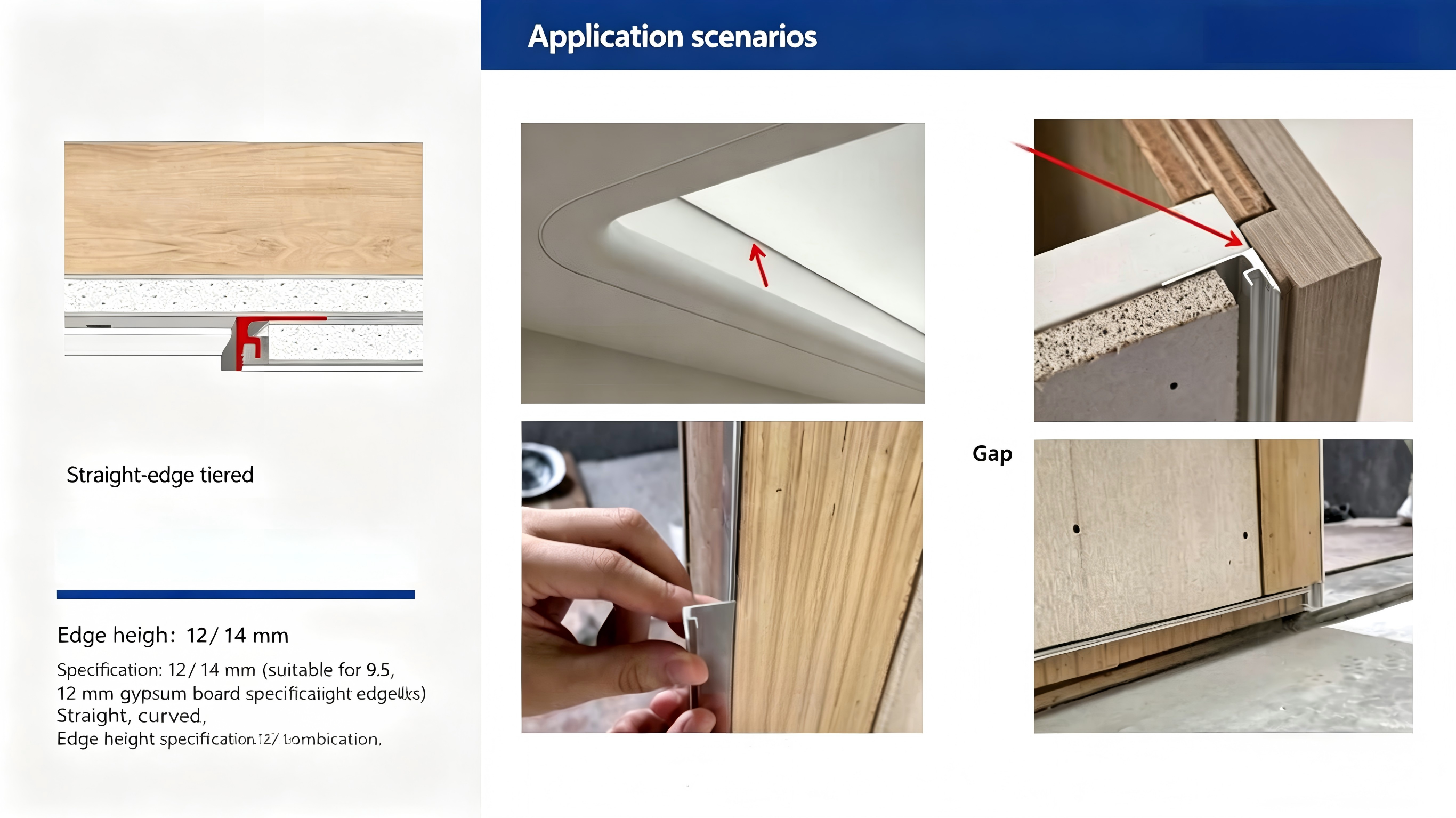 Aluminum profiles and assembly components for gypsum board ceiling, module assembly - Technical Innovative Products | CHEERFUL Kenya image 8 detail view