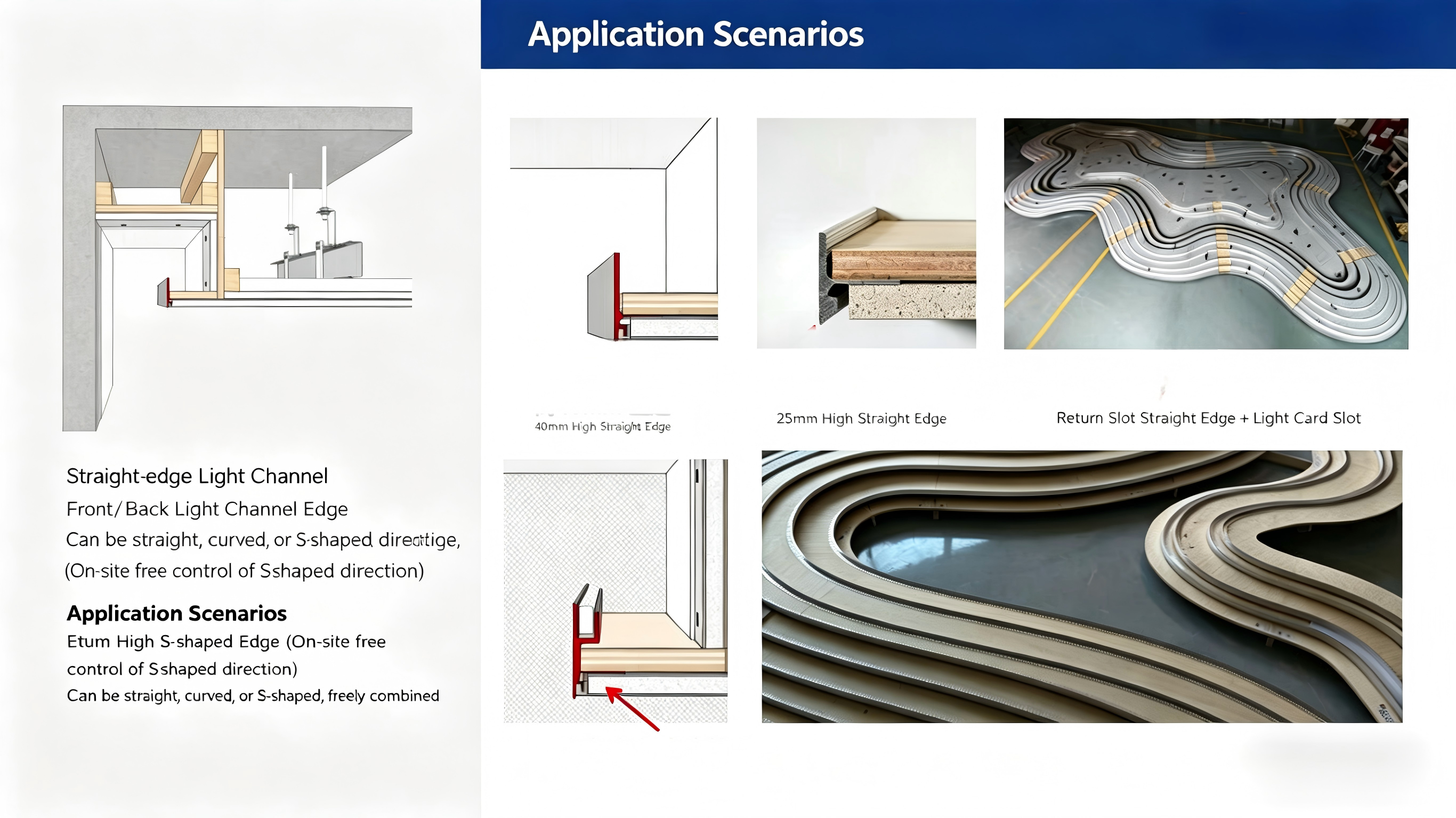Aluminum profiles and assembly components for gypsum board ceiling, module assembly - Technical Innovative Products | CHEERFUL Kenya image 9 detail view