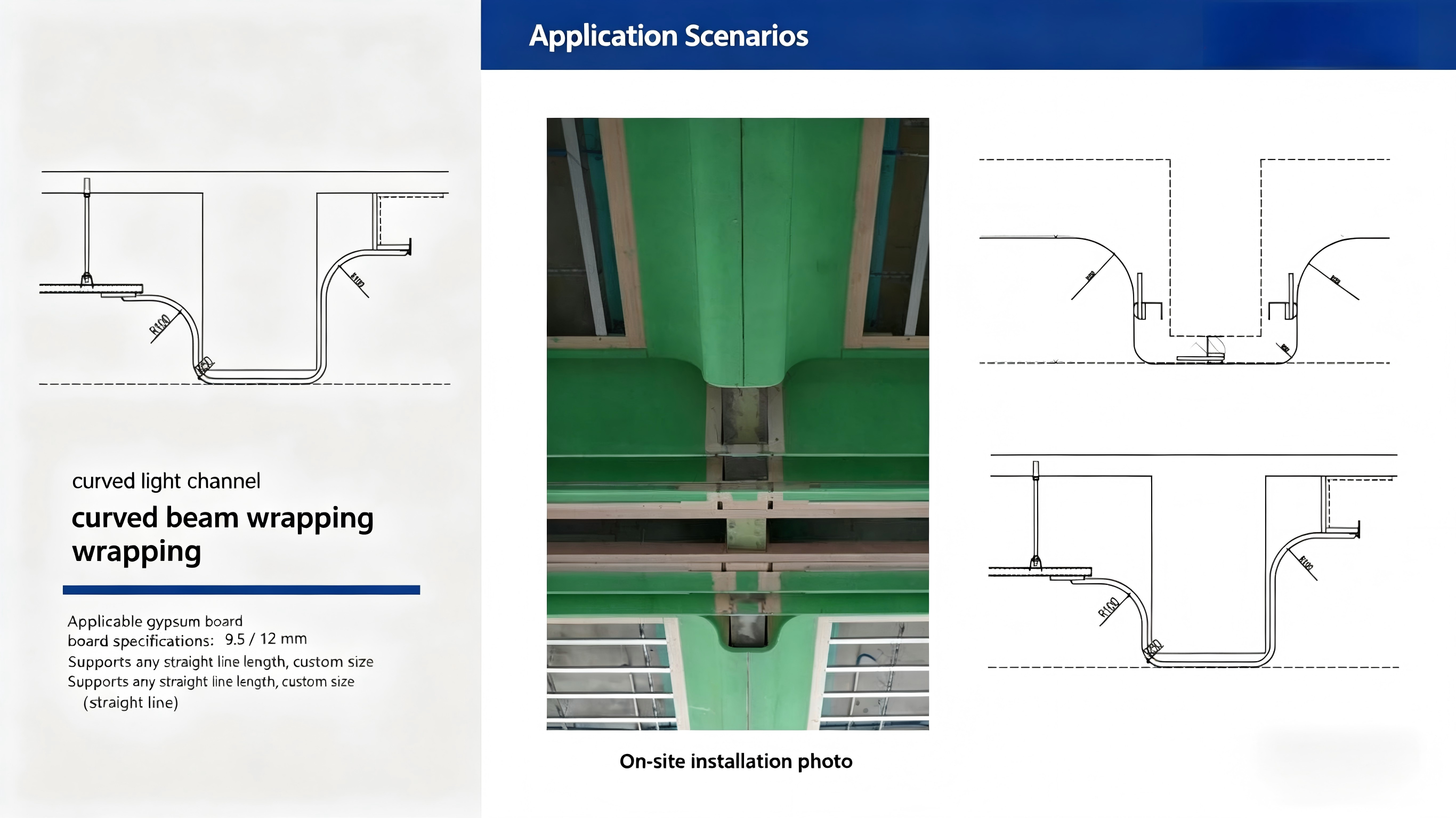 Aluminum profiles and assembly components for gypsum board ceiling, module assembly - Technical Innovative Products | CHEERFUL Kenya image 29 detail view