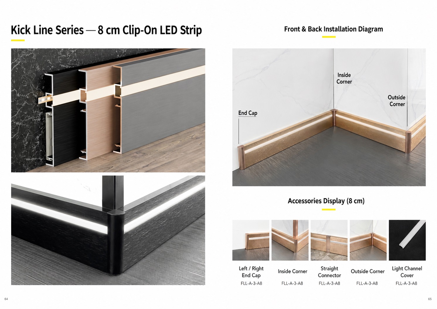 Skirting line series - buckle light strip style - Flooring | CHEERFUL Kenya detail view