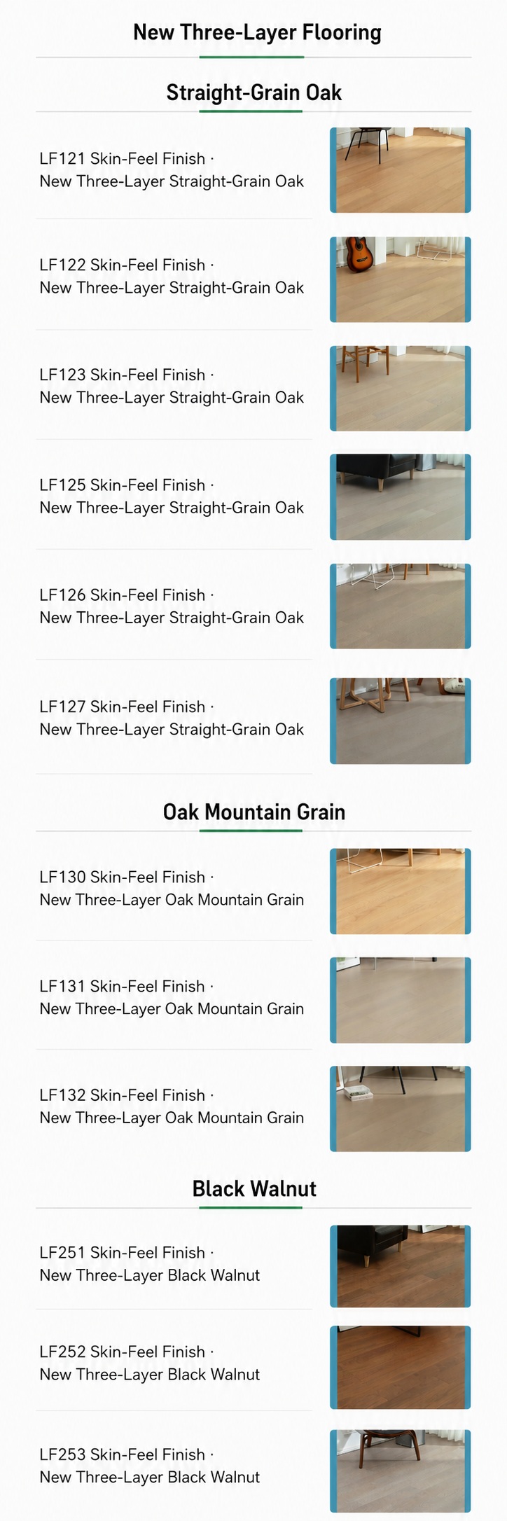Skin-feel paint oak straight-grain new three-layer flooring - Flooring | CHEERFUL Kenya detail view