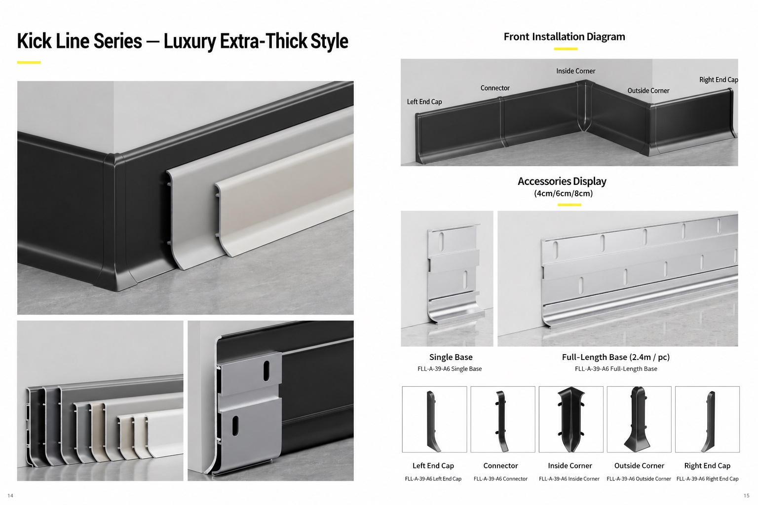 Skirting line series - Light luxury card buckle - Floor standing base - Flooring | CHEERFUL Kenya image 3 detail view