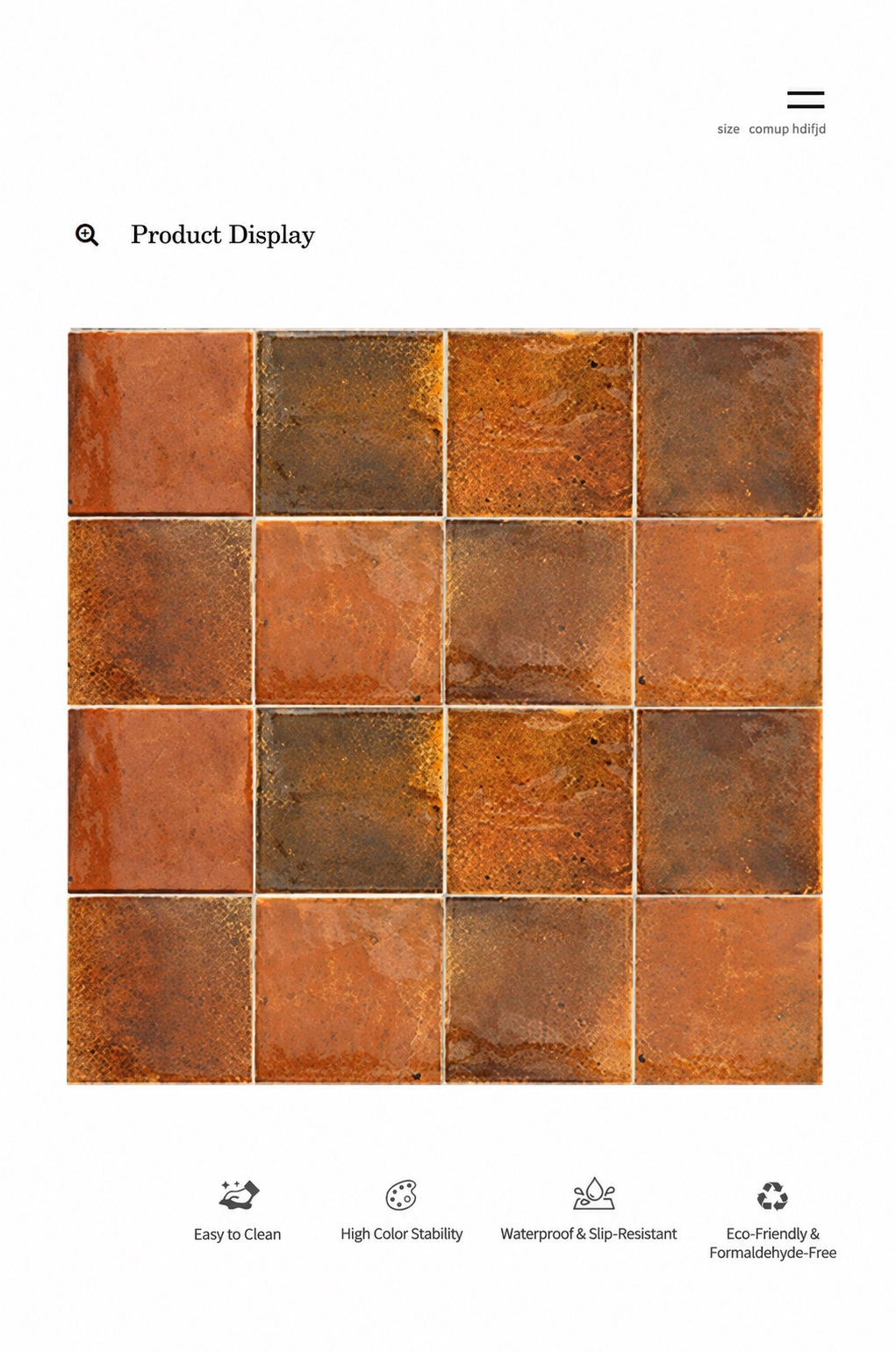 Tiles - Sugar House Series  - Tile(Small Stone) | CHEERFUL Kenya image 2 detail view